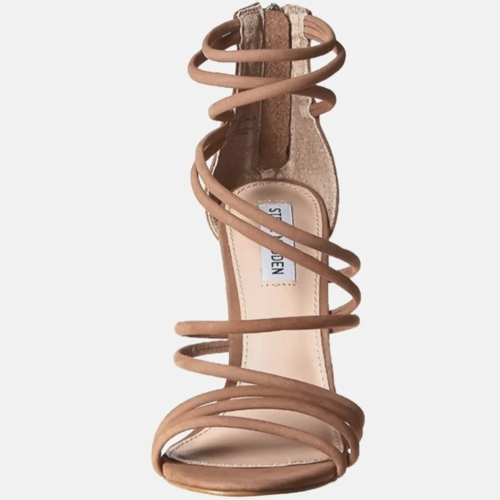 Steve Madden Santi Strappy Dress Sandals, Camel Leather LNC